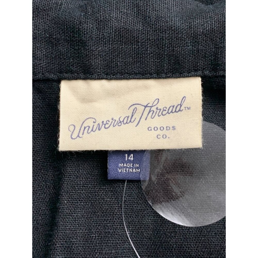 Universal Thread Womens Sleeveless Black Button-Front Jumpsuit Drawstring Waist - Picture 10 of 12